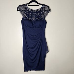 Dj-Jaz navy cocktail dress with cap sleeves size 8